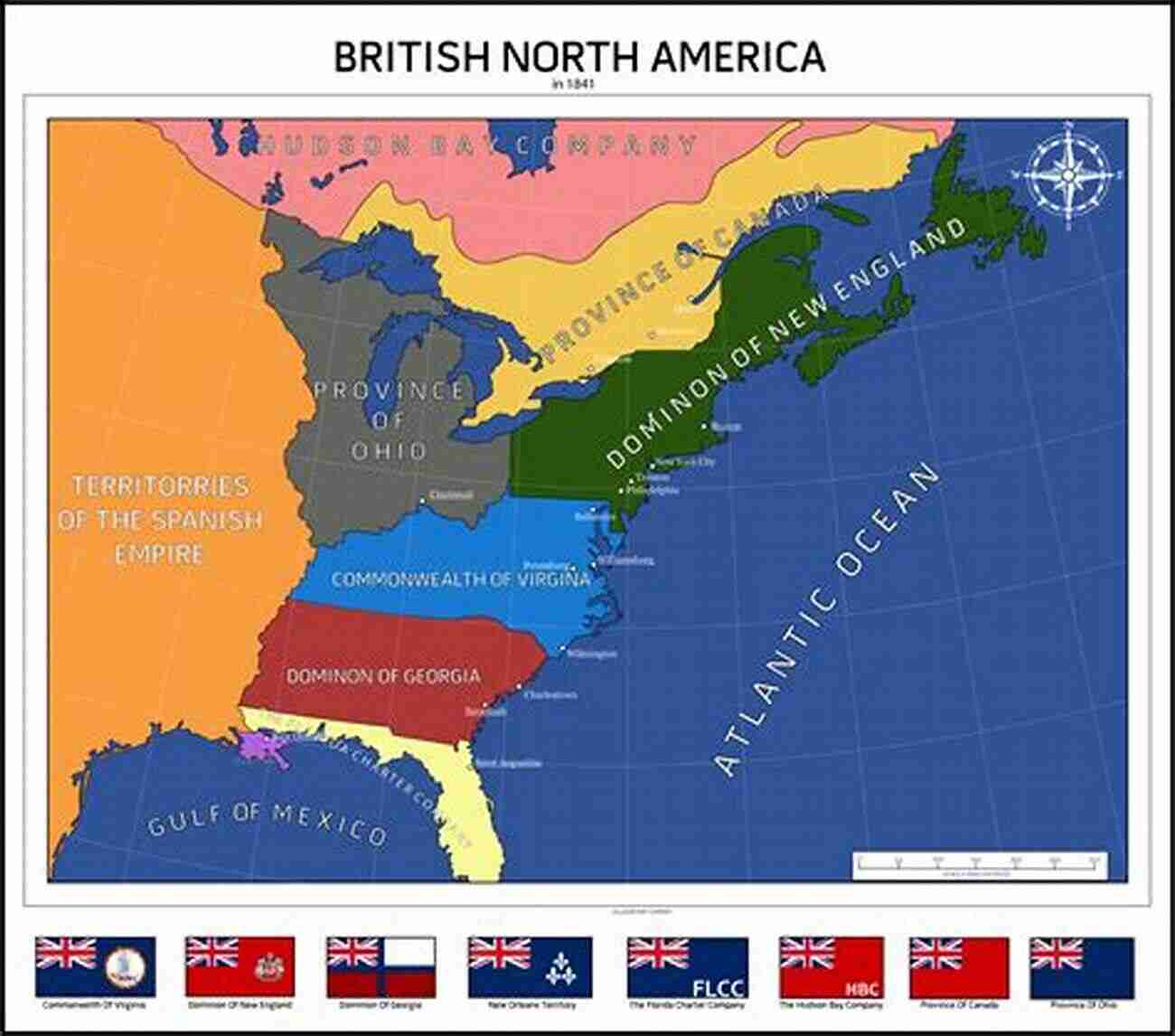 A Map Of British North America During The Historical Period Violence Order And Unrest: A History Of British North America 1749 1876: A History Of British North America 1749 1876