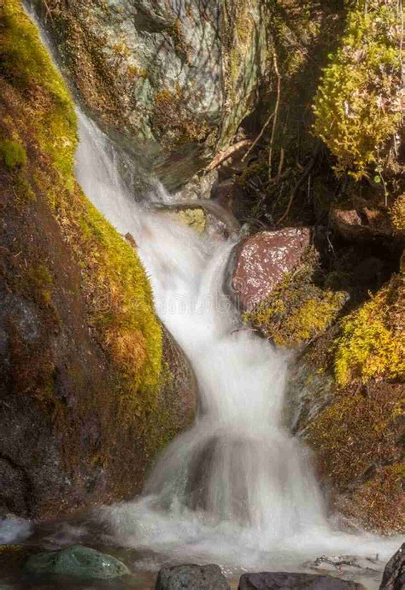 A Revitalizing Waterfall Cascading Down Moss Covered Rocks Bear Creek Valley (Images Of America)