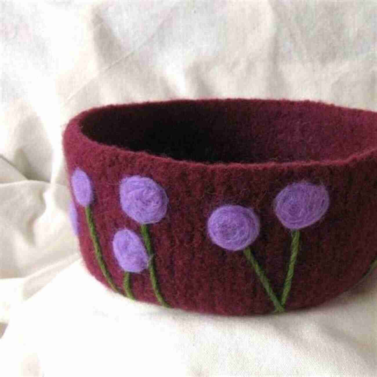 Crochet Felted Bowl Covers Displayed On Bowls Four Felted Bags: Knit And Crochet Patterns For Felting