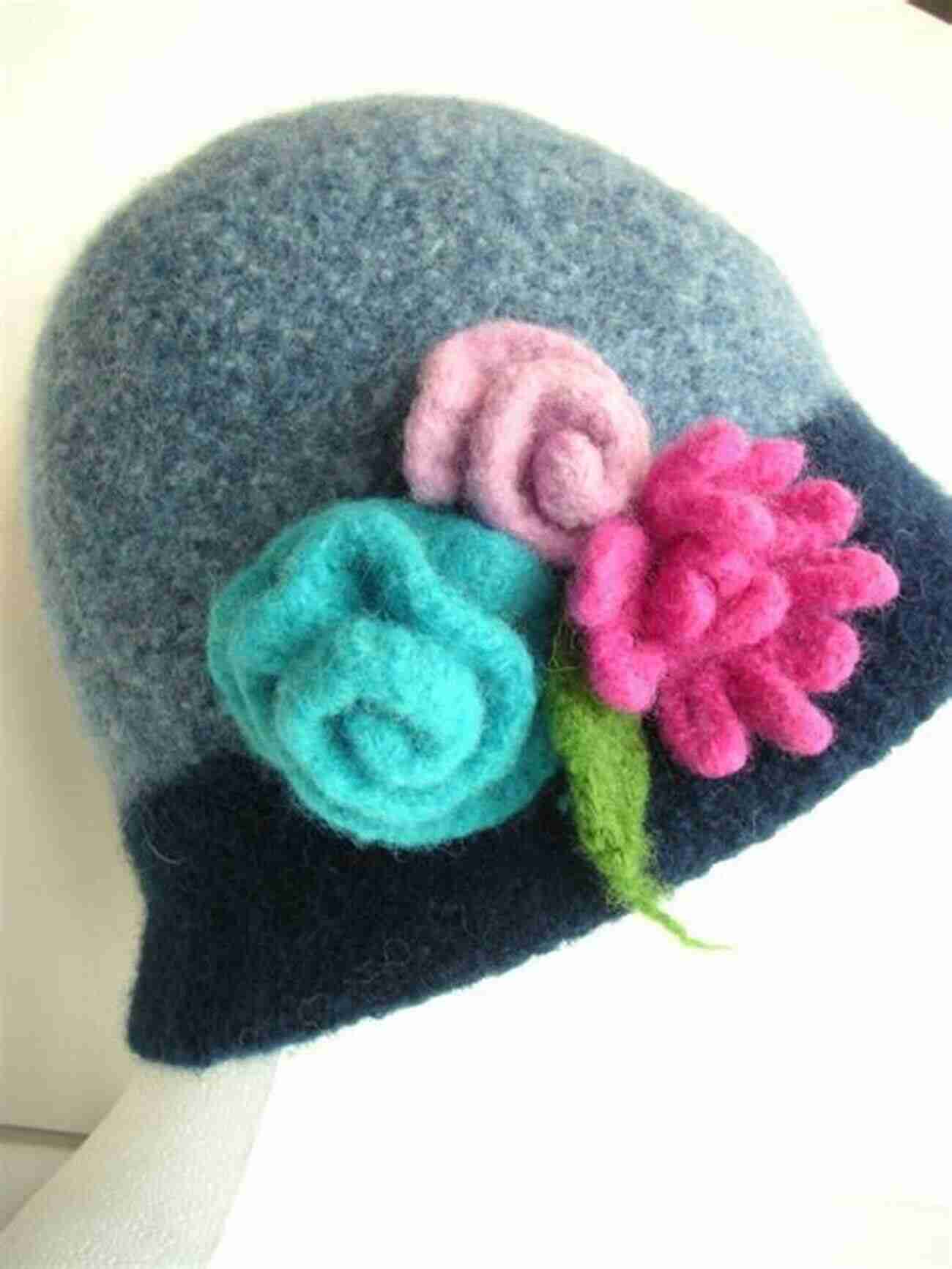 Crochet Felted Hat With A Floral Detail Four Felted Bags: Knit And Crochet Patterns For Felting