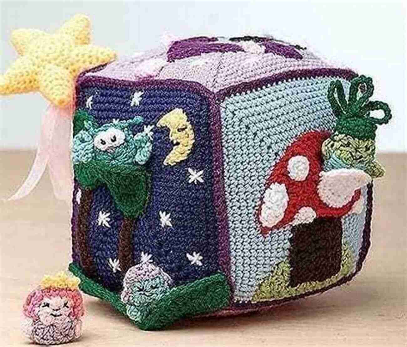 Crocheted Activity Cube With Movable Pieces Busy Baby Boxes: 2 Activity Cubes With Movable Pieces (Crochet)