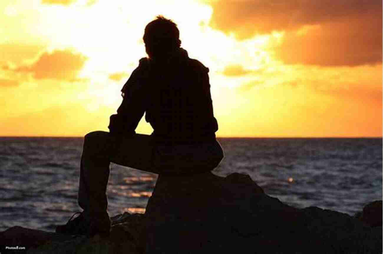 Man Staring At Sunset On A Beach, Longing For His Lost Dream 4th And Goal: One Man S Quest To Recapture His Dream