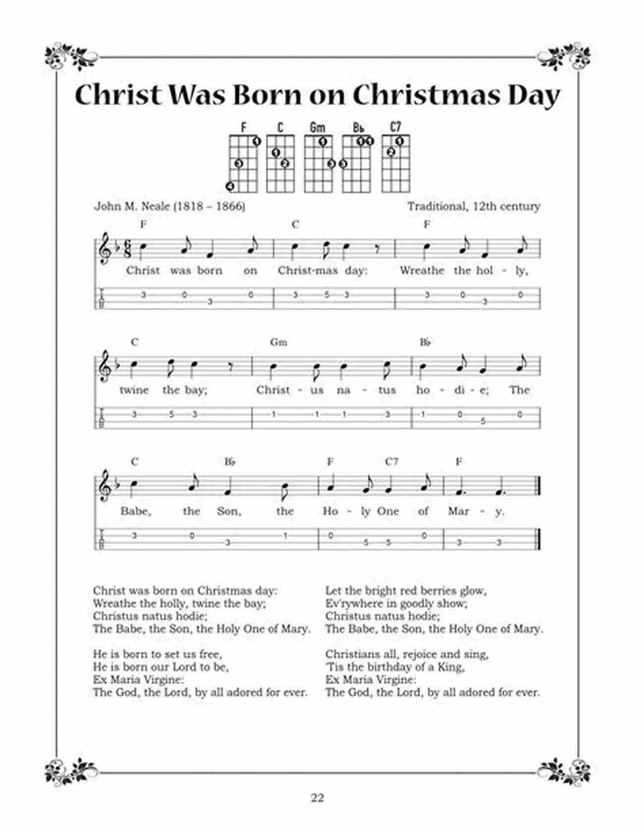 Mandolin Tabs For Old Time Christmas Carols 40 Old Time Christmas Carols Mandolin Songbook For Beginners With Tabs And Chords