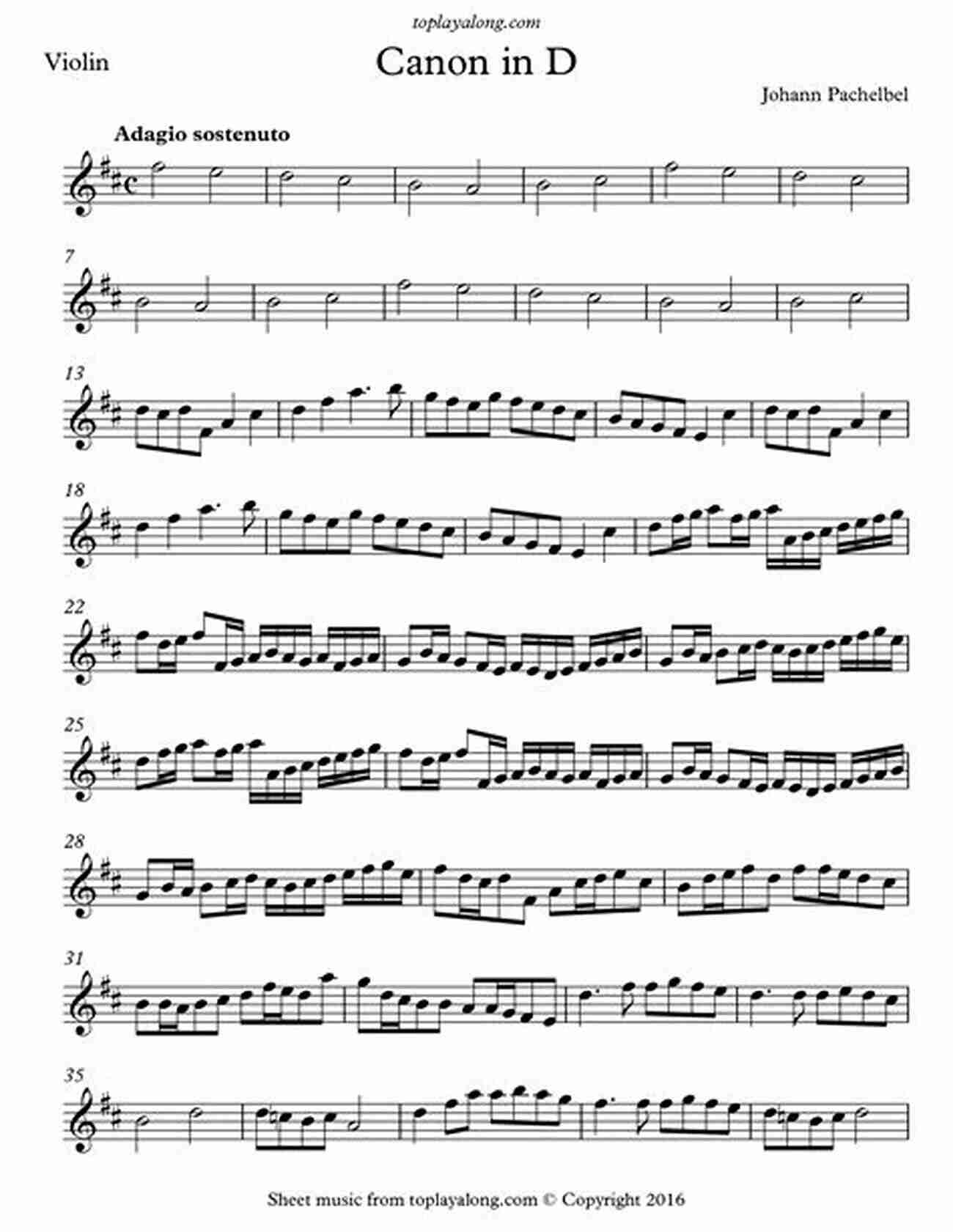 Sheet Music For Canon In D By Pachelbel Classical Solos Famous Themes For Trombone