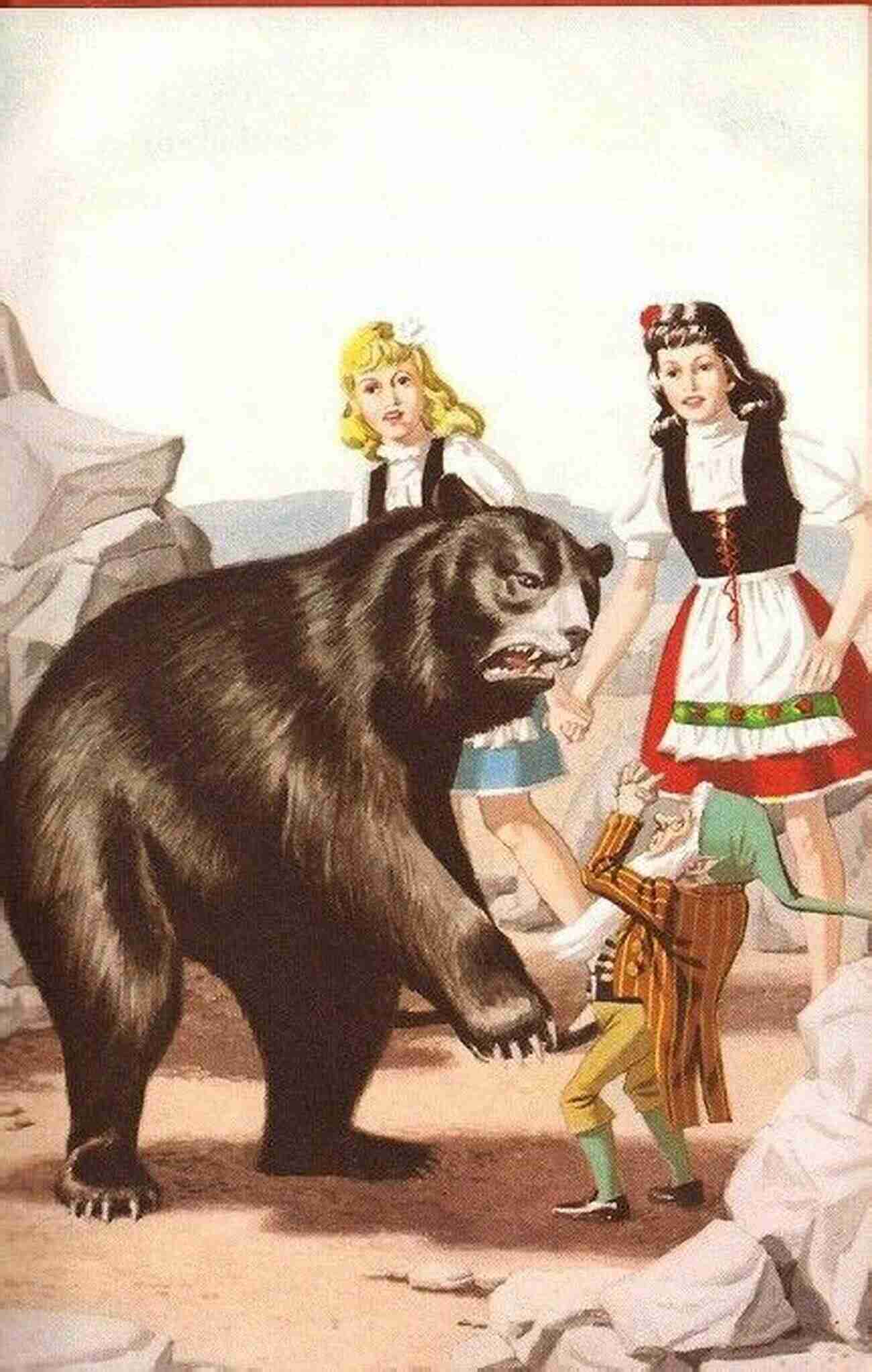 Snow White And Rose Red Saving The Bear From The Wicked Dwarf Snow White And Rose Red