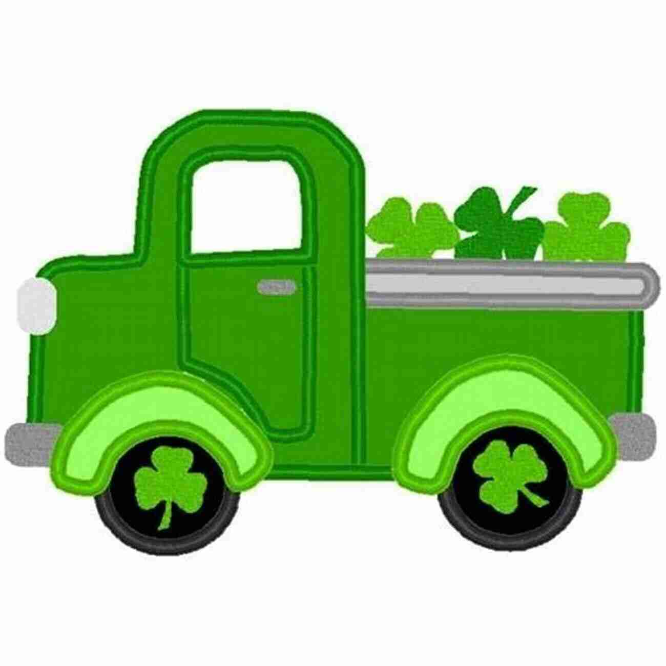 St Patricks Truck Cross Stitch Pattern PDF