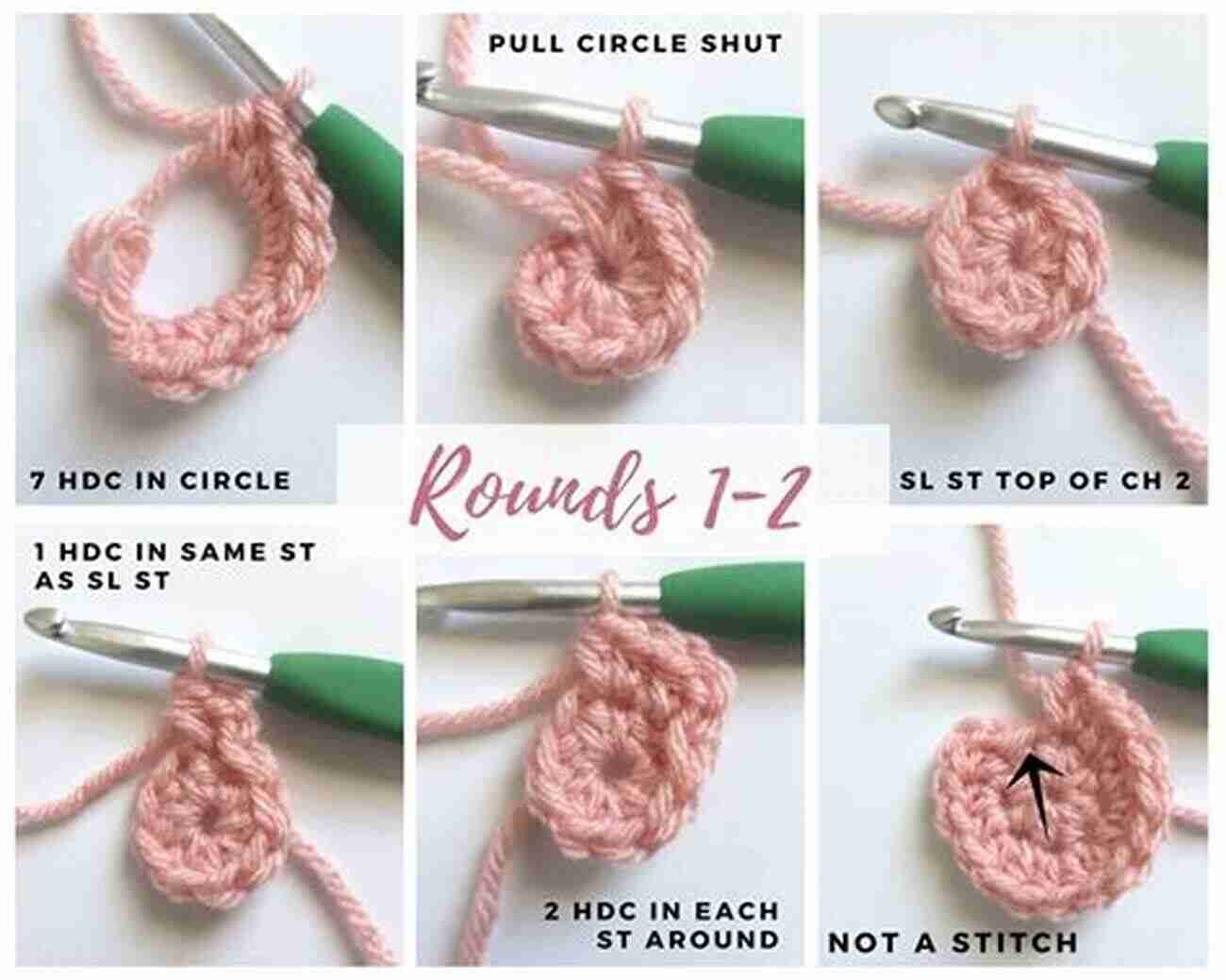 Step 3: Crocheting The Increasing Rounds Learn To Crochet Top Down Beanies