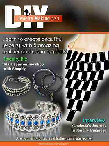 DIY Jewelry Making Magazine #33: 8 amazing leather and chains jewelry making tutorials (DIY Beading Magazine 34)