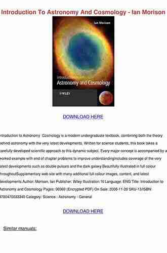 Introduction To Astronomy And Cosmology